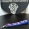 Freedom Retrievers Blue Spiral Keychain